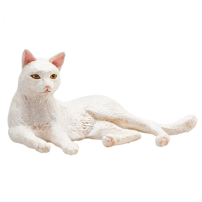 Mojo Ackerland liegt Katze weiß 387368
