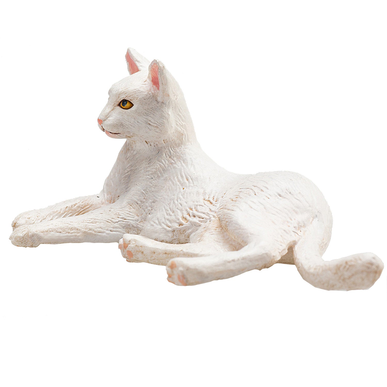 Mojo Ackerland liegt Katze weiß 387368