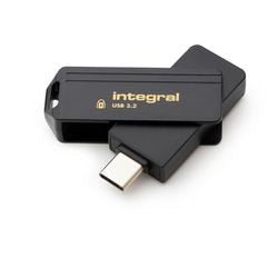 USB-Stick integriert 128 GB USB Typ-C Gold, Schwarz