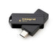 USB-Stick integriert 128 GB USB Typ-C Gold, Schwarz
