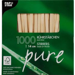 Rührstäbchen Papastar Pure Brown 1000 Stück