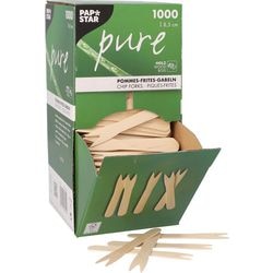 Gabel Pappstar Pure Wood braun 1000 Stück
