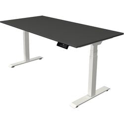 Sitz-Steh-Schreibtisch Kerkmann move 1 stabil graphit, weiß 1270 mm x 1600 mm