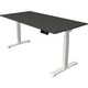 Sitz-Steh-Schreibtisch Kerkmann move 1 stabil graphit, weiß 1270 mm x 1600 mm