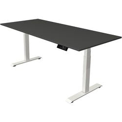 Sitz-Steh-Schreibtisch Kerkmann move 1 stabil graphit, weiß 1270 mm x 1800 mm
