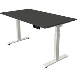 Sitz-Steh-Schreibtisch Kerkmann move 1 stabil graphit, weiß 1270 mm x 1400 mm