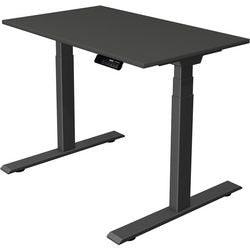 Sitz-Steh-Schreibtisch Kerkmann move 1 stabil graphit, grau 1270 mm x 1000 mm