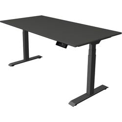 Sitz-Steh-Schreibtisch Kerkmann move 1 stabil graphit, grau 1270 mm x 1600 mm