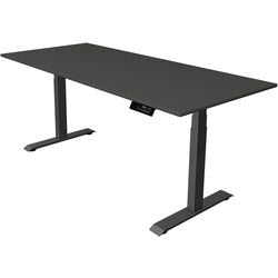 Sitz-Steh-Schreibtisch Kerkmann move 1 stabil graphit, grau 1270 mm x 1800 mm