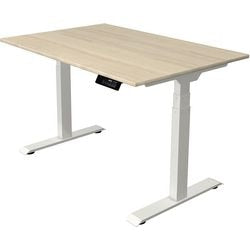 Sitz-Steh-Schreibtisch Kerkmann move 1 stabiler Ahorn, weiß 1270 mm x 1200 mm