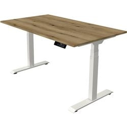 Sitz-Steh-Schreibtisch Kerkmann Move 1 stabil braun, weiß 1270 mm x 1400 mm
