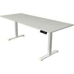 Sitz-Steh-Schreibtisch Kerkmann Move 1 stabil grau, weiß 1270 mm x 2000 mm