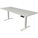 Sitz-Steh-Schreibtisch Kerkmann Move 1 stabil grau, weiß 1270 mm x 2000 mm
