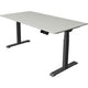 Sitz-Steh-Schreibtisch Kerkmann Move 1 stabil grau 1270 mm x 1600 mm