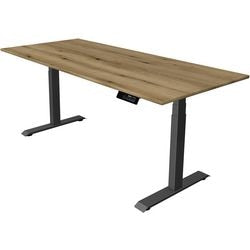 Sitz-Steh-Schreibtisch Kerkmann Move 1 stabil braun, grau 1270 mm x 1800 mm