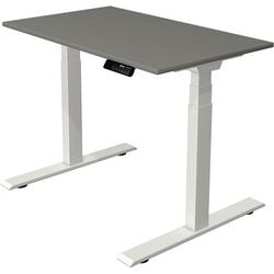 Sitz-Steh-Schreibtisch Kerkmann move 1 stabil graphit, weiß 1270 mm x 1000 mm