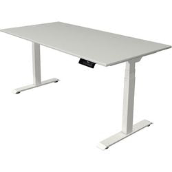 Sitz-Steh-Schreibtisch Kerkmann Move 1 stabil grau, weiß 1270 mm x 1600 mm