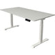 Sitz-Steh-Schreibtisch Kerkmann Move 1 stabil grau, weiß 1270 mm x 1600 mm
