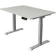 Sitz-Steh-Schreibtisch Kerkmann Move 1 stabil grau, silber 1270 mm x 1200 mm