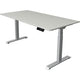 Sitz-Steh-Schreibtisch Kerkmann Move 1 stabil grau, silber 1270 mm x 1600 mm