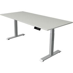 Sitz-Steh-Schreibtisch Kerkmann Move 1 stabil grau, silber 1270 mm x 1800 mm