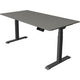 Sitz-Steh-Schreibtisch Kerkmann move 1 stabil graphit, grau 1270 mm x 1600 mm
