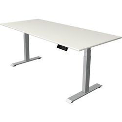 Sitz-Steh-Schreibtisch Kerkmann Move 1 stabil weiß, silber 1270 mm x 1800 mm