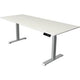 Sitz-Steh-Schreibtisch Kerkmann Move 1 stabil weiß, silber 1270 mm x 2000 mm