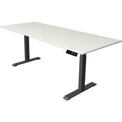 Sitz-Steh-Schreibtisch Kerkmann Move 1 stabil grau, weiß 1270 mm x 2000 mm