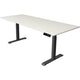 Sitz-Steh-Schreibtisch Kerkmann Move 1 stabil grau, weiß 1270 mm x 2000 mm