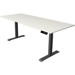 Sitz-Steh-Schreibtisch Kerkmann Move 1 stabil grau, weiß 1270 mm x 2000 mm