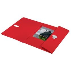 Leitz Recycle 3-Klappen-Ordner A4 – 80 % recycelter Post-Consumer-Kunststoff – Rot