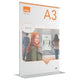 Nobo Premium Plus A3 freistehende Posterrahmen-Informationstafel – doppelseitig – transparentes Acryl