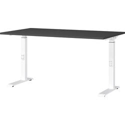 Sitz-Steh-Schreibtisch Germania 7904-569uk graphit, weißes C-Fuß