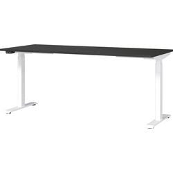 Sitz-Steh-Schreibtisch Germania 7909-569be graphit, weißes T-Gestell