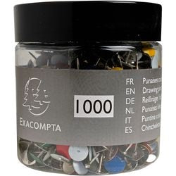 Reißzwecken Exacompta 14767. Farbsortiment 338 g