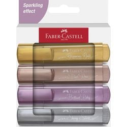 Faber-Castell Textmarker 46 – 4 Stück – Metallic – FC-254674