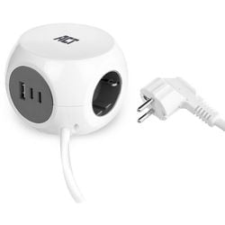 ACT POCK STRIP CUBE mit 3 Sockets (Typ F), 30W PD