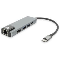 ACT USB-C 4K Docking Station für HDMI Monitor, Ethernet PD