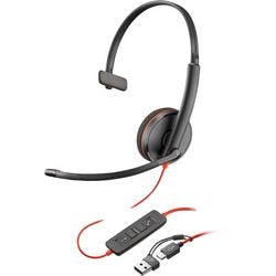 Headset HP 3210, schwarzes Poly-Blackwire