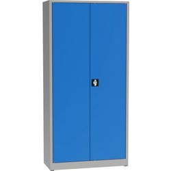 Schrank c14200.2.b5 grau, hellblaues Metall 400 mm x 950 mm x 1950 mm (T x B x H)