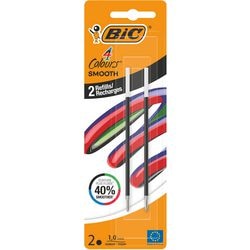 Kugelschreibermine Bic 4 Farben schwarz 2 Stück