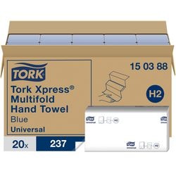 Handtuch tork 150388 blau 2-lagig
