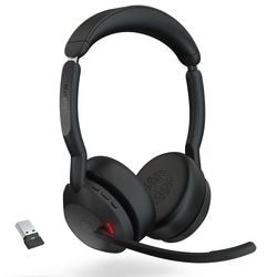 Jabra evolution2 55, uc On-Ear-Headset (schwarz, Stereo, USB-A, Link380a, zertifiziert für Google Meet und Zoom)