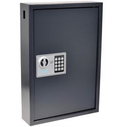 Pavo - Schlüsselkasten - Metall - 50 Haken - Schwarz