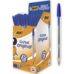 Bic-Box mit 50 Stiften in Kristallblau