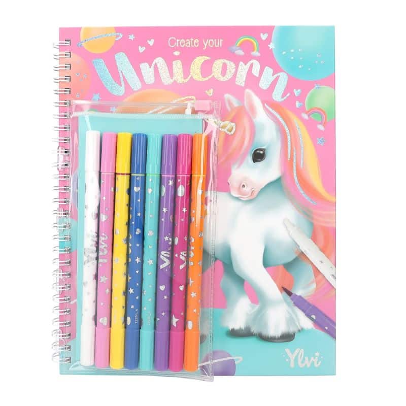 Ylvi Colorbook mit Filzstiften