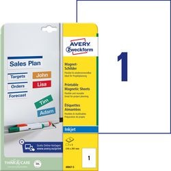 Magnetische Etiketten Avery Zweckform 297 x 210 mm weiß