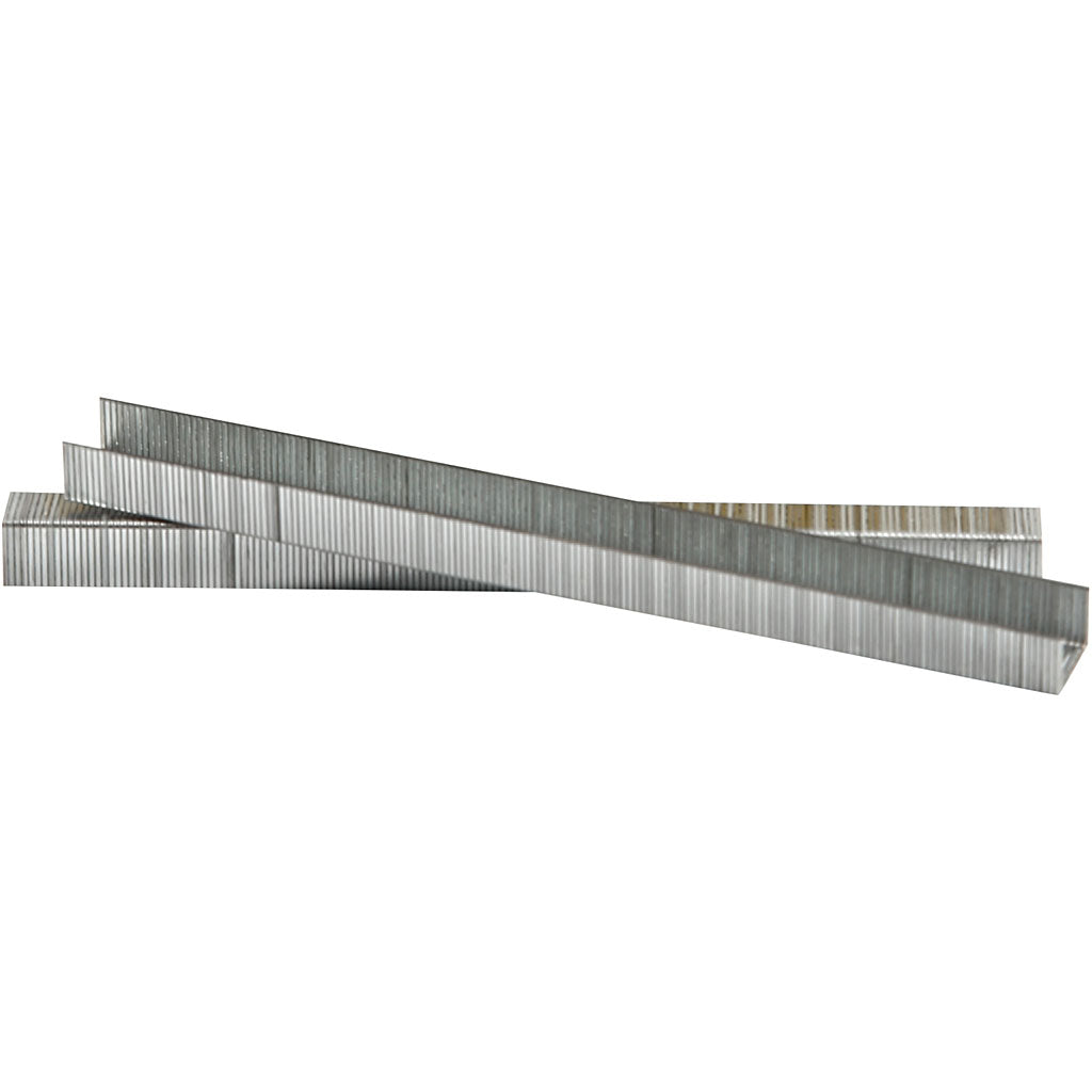 Heftklammern, H: 8 mm, B: 10,5 mm, Stärke 0,7 mm, grau, 1000 Stück 1 Karton