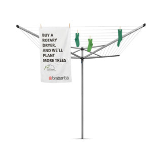 Brabantia Topspinner 50m + Bodenanker - Metallic Grey